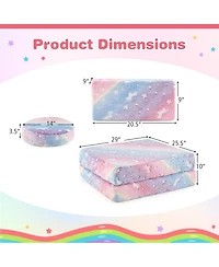 Sugift Modular Kids Play Couch Set Glow in the Dark with Portable Handles