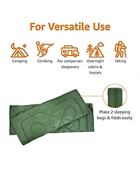 Gnuadz 40degree(s)F Cold Weather Two-Person Camping Sleeping Bag Camping Outdoor Recreation Gear