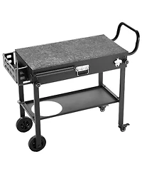 Ecooso Foldable Outdoor Grill Cart 31x17 Inch Magnetic Tool Rack