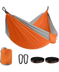 gaomon Durable Camping Hammock – 500lbs Portable Hammock Nylon Camping Hammock Chair - Double with Tree Straps - Portable for Travel, Backpacking