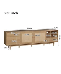 sumyeg Storage Cabinet with Drawers and Doors Tv Stand