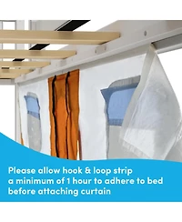 Max & Lily Low Loft With Easy Slide and Orange Camper Van Curtain