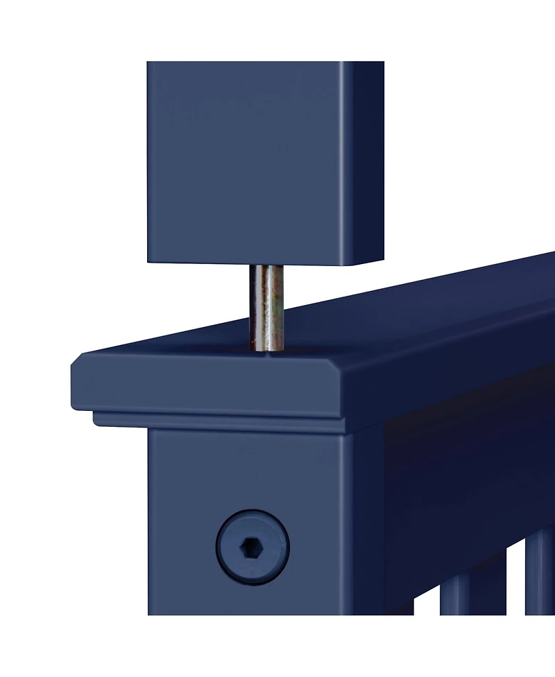 Max & Lily Bunk Bed Twin over Full Size, Solid Wood Beds with Ladder for Kids