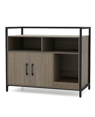 Cozito Hidden Cat Washroom 35 in Double Door Scratch Board Oak