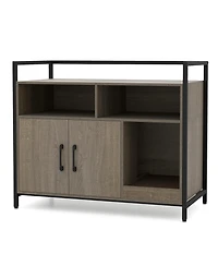 Cozito Hidden Cat Washroom 35 in Double Door Scratch Board Oak