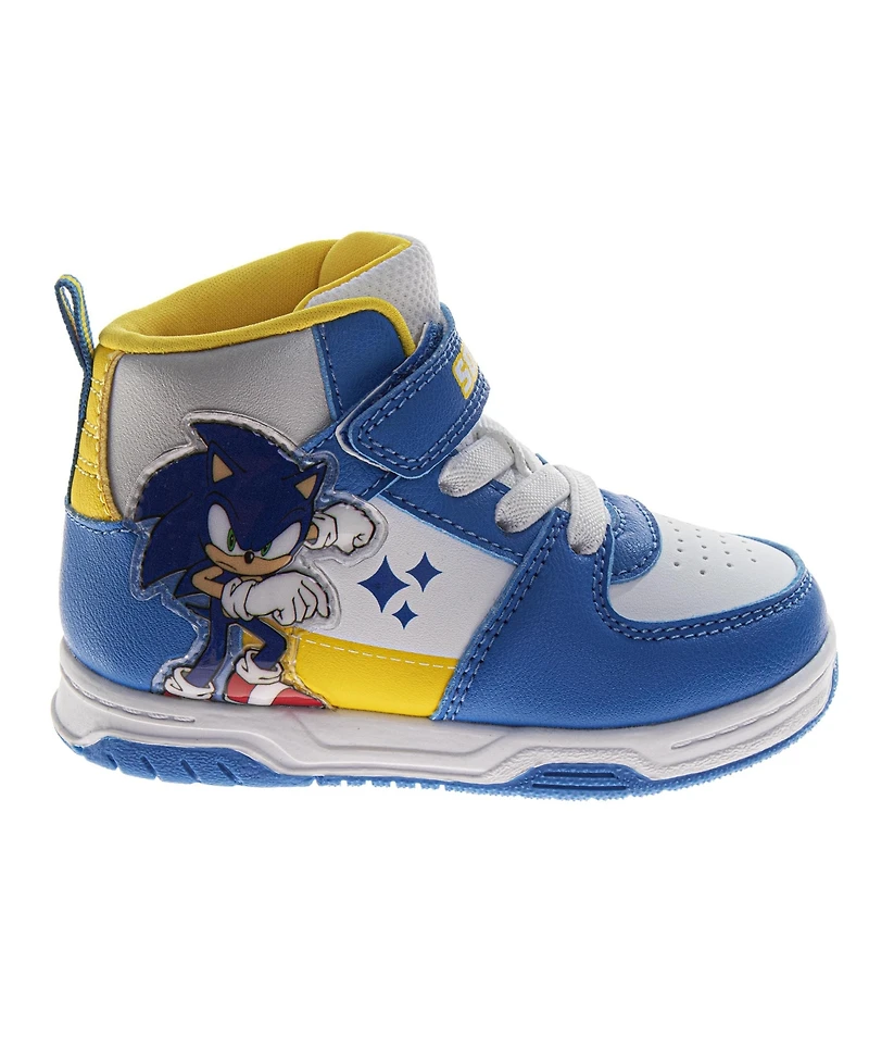 Sonic The Hedgehog Little Boys Blue High-Top Sneakers