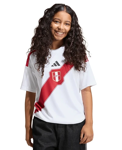 adidas Girls' 7-16 Peru Crewneck Home Fan Jersey T-Shirt