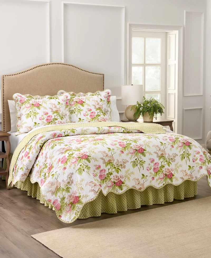 Waverly Emma's Garden Cotton 4-Pc. Quilt Set