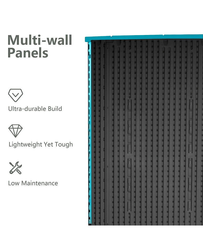 Decksplore 6 Ft. W X 3.5 Ft. D Durable Resin Outdoor Storage Shed With Floor And Double Doors