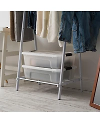 Iris Usa Clothes Rack for Hanging Clothes with Shelf, Freestanding Clothing Rack, Easy to Assemble Garment Rack, Metal, Sturdy Design, Multipurpose