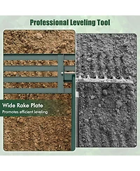 Sugift Heavy Duty Lawn Leveling Rake in for Soil