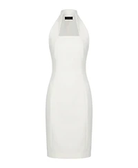 Ivonne Women's High Neck Cotton Mini Dress