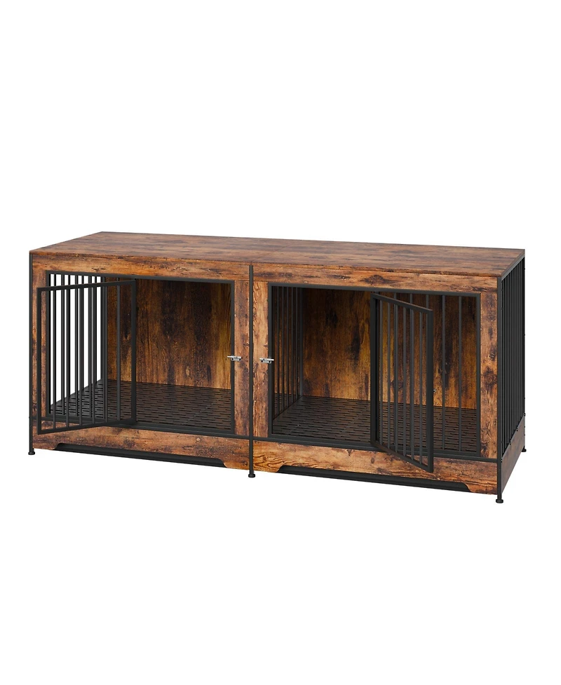 Aostirmotor 75" Wooden Dog Crate Furniture