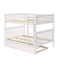 Max and Lily Full over Full Bunk Bed with Trundle Bed
