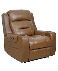 Belber Leather 41.75" Power Motion Lay Flat Recliner
