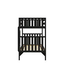 Max & Lily Bunk Bed, Scandinavian Solid Wood Twin over Beds for Kids