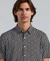 Perry Ellis Men's Slim-Fit Wave Print Shirt