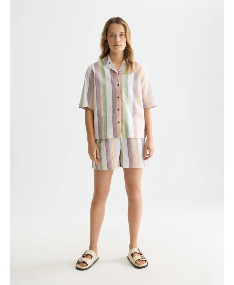 Scotch & Soda Women's and Striped Elastic Waist Shorts