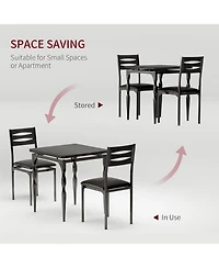 gaomon 3 Piece Dining Table Set, Farmhouse Style and Chairs Set for 2, Room Kitchen Apartment