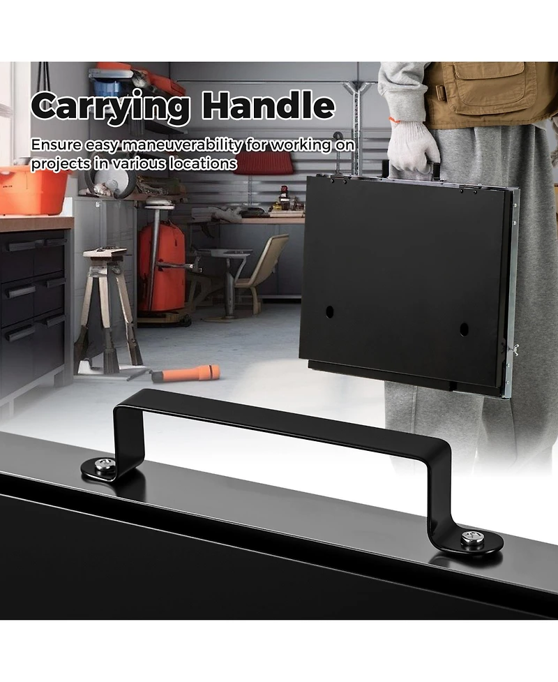 Sugift Folding Welding Table Accessories with Perforated Panel