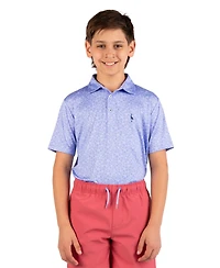Tailorbyrd Boys Summer Floral Printed Performance Polo