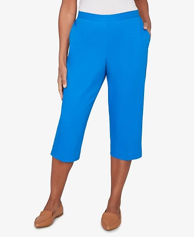 Alfred Dunner Petite Lady Liberty Heat-Set Side-Seam Pocket Capri Pants