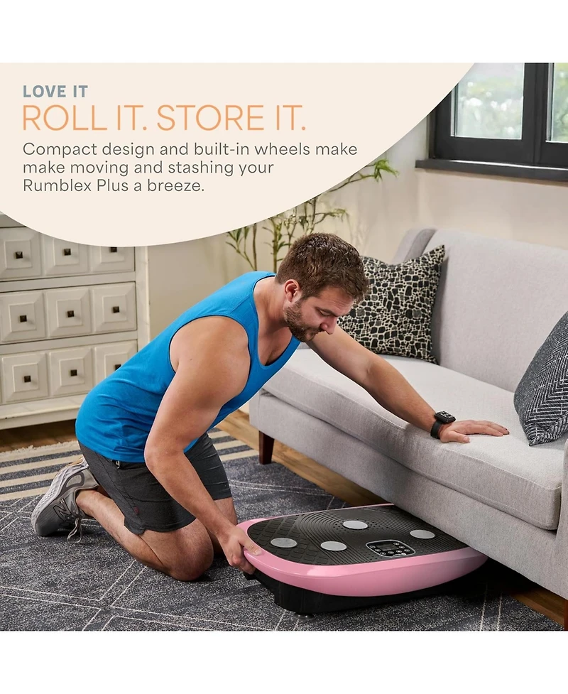 Lifepro Rumblex Plus 4D Vibration Plate Exercise Machine, Triple Motor Full Body Vibrating Plate for Weight Loss & Lymphatic Drainage