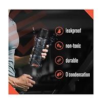 Squatz Sports and Shake Water Bottle with Strainer