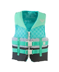 Roxy Uscg Approved Women's Life Vest, Light-weight Epe Foam with Two Quick Release Buckles, for Boating, Fishing and Kayaking
