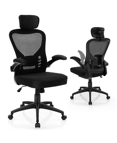 Gouun Ergonomic Mesh Office Chair with Adjustable Headrest, Lumbar Support and Flip-Up Arms