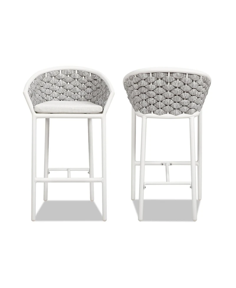 Mondawe Set of 2 Aluminum Outdoor 27.5" Bar Stool