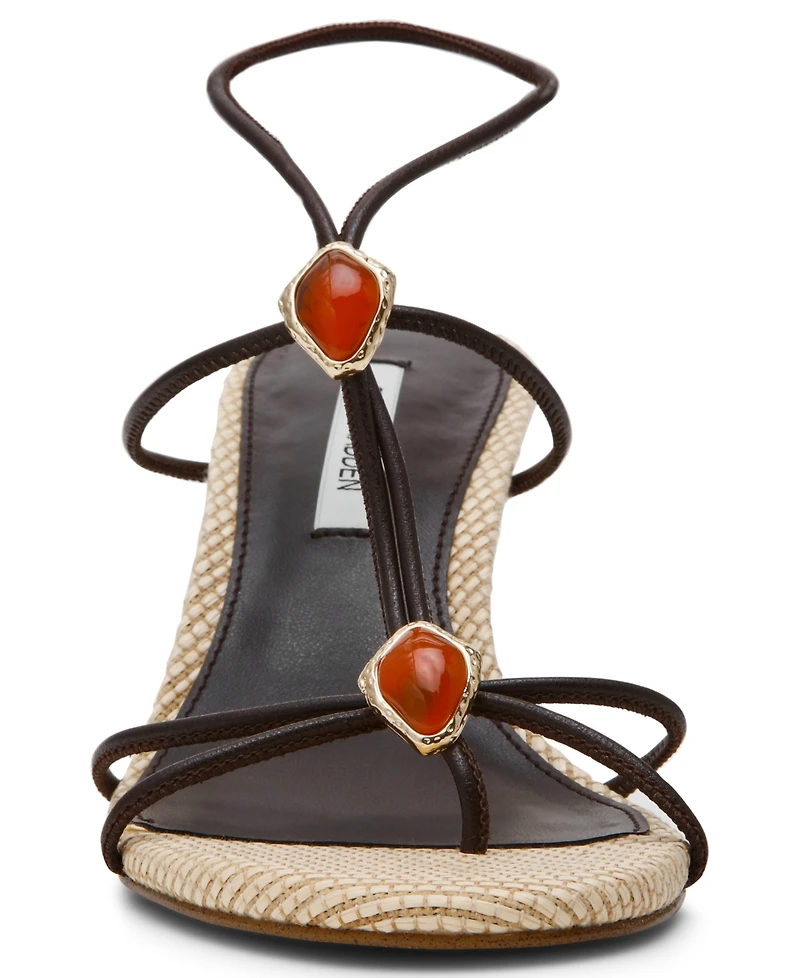 Steve Madden Women's Ramos Strappy Embellished Stiletto Heel Dress Sandals