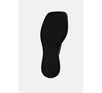 Rag and Co Women's Shosa Genuine Leather Criss-Cross Flats