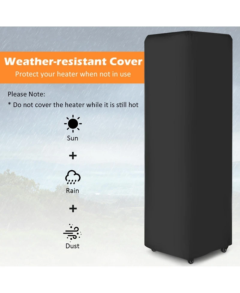 Gouun 41,000 Btu Outdoor Propane Heater with Stainless Steel Burner and Protective Cover