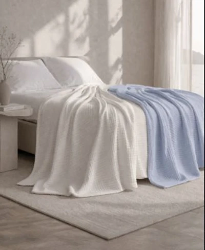 Calvin Klein Subway Tile Cotton Matelasse Blanket