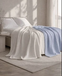 Calvin Klein Subway Tile Cotton Matelasse Blanket