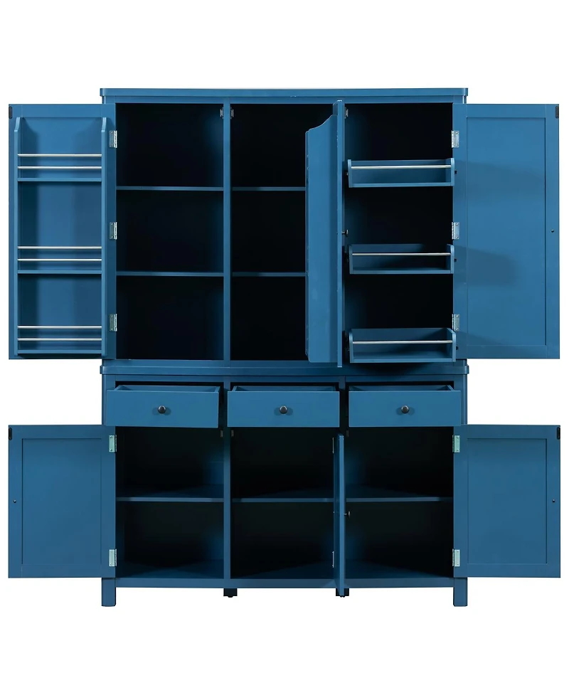 Streamdale Furniture Farmhouse Freestanding Kitchen Pantry Cabinet