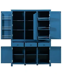 Streamdale Furniture Farmhouse Freestanding Kitchen Pantry Cabinet