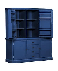 Streamdale Furniture 73 Freestanding Wooden Kitchen Pantry Cabinet with Drawers and Shelves