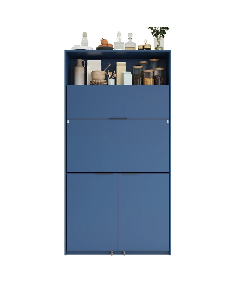 Streamdale Furniture Pantry Buffet with Hutch and Workstation