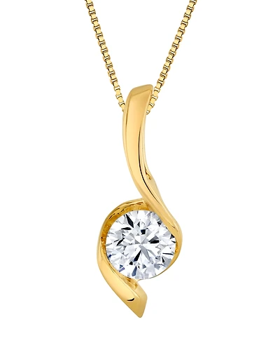 Macy's Certified Lab Grown Diamond Pendant Necklace (2 ct. t.w.) in 14k White Gold (Also Available in 14k Yellow Gold)