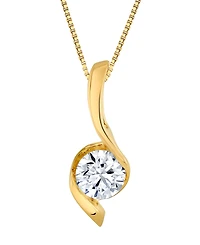 Macy's Certified Lab Grown Diamond Pendant Necklace (2 ct. t.w.) in 14k White Gold (Also Available in 14k Yellow Gold)