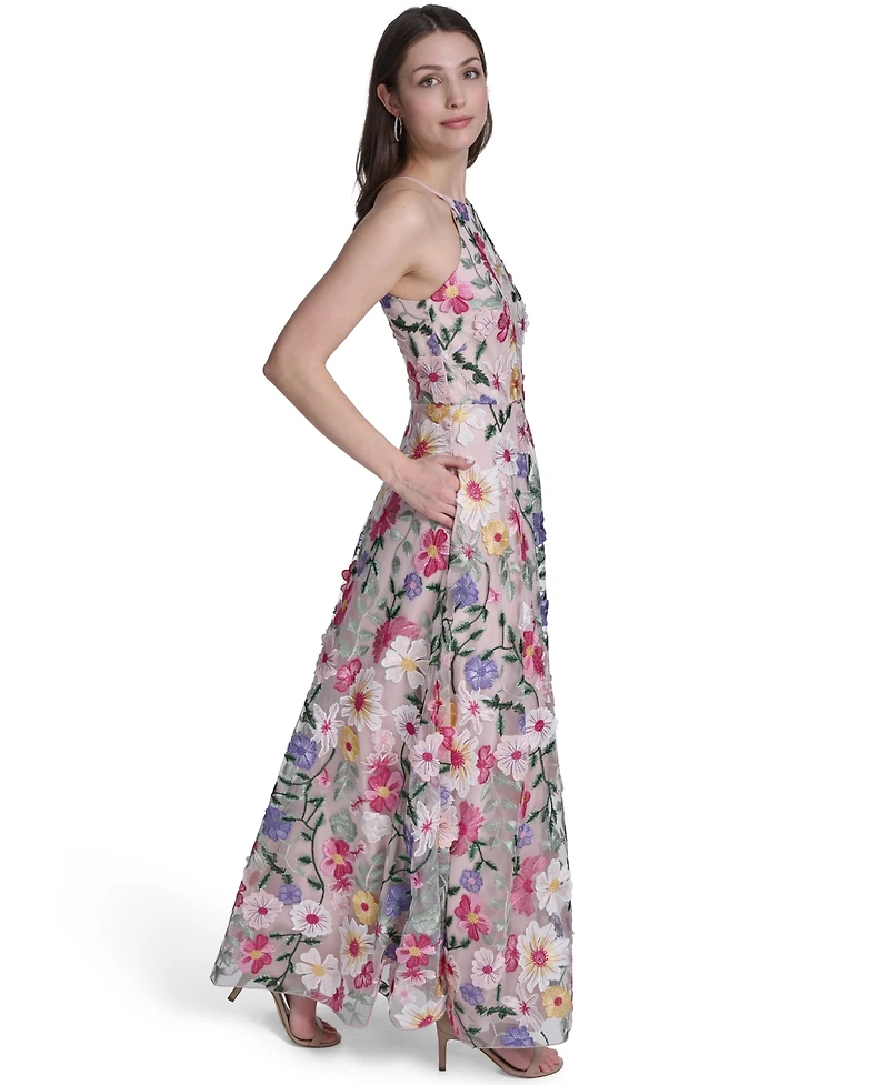 Eliza J Women's Sleeveless Halter Neck Gown
