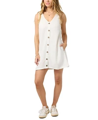O'Neill Women's Sanders Button-Front Woven Mini Dress