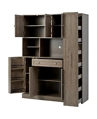 Streamdale Furniture Freestanding Buffet Hutch Storage Cabinet