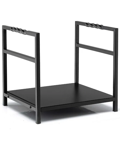 Gouun Steel Firewood Log Holder with Raised Feet and Carrying Handles