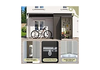 Aecojoy Outdoor Open-Sided Storage Shed Metal Shed