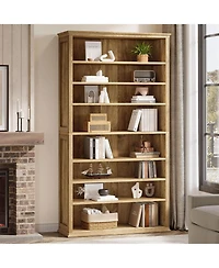Tribesigns 71" Tall Bookshelves and Bookcases with Adjustable Shelves, 8-Tier Large Open Library Bookcase, FreeStanding Display Storage Shelves