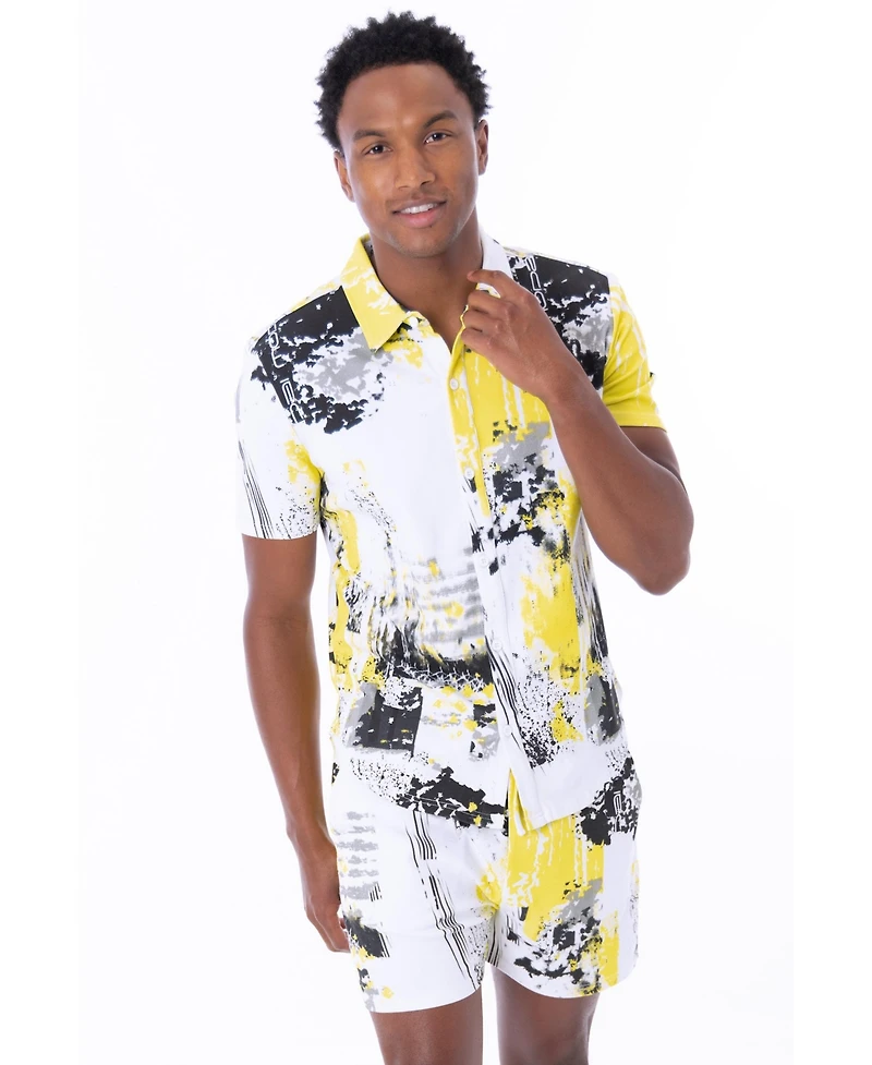 Dai Moda Men's Unity print Pull On Shorts