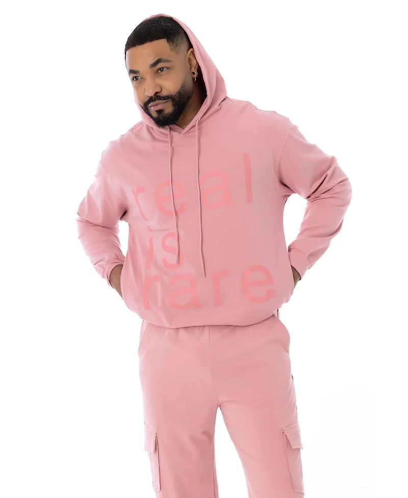 Dai Moda Men's Real is Rare Jersey Hoodie